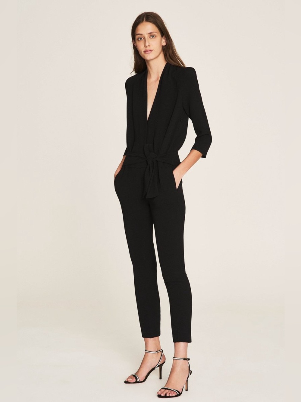 BA&SH CYCY BLACK JUMPSUIT